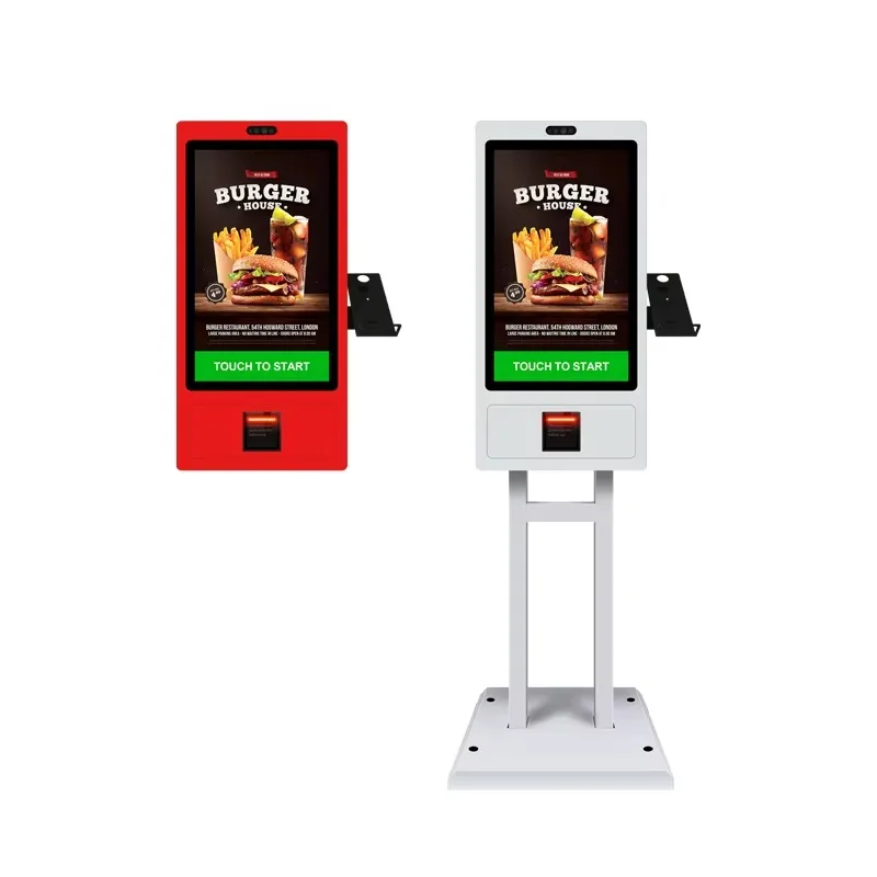 

Best-selling 21.5 Inch Self Service Order Kiosk Fast Food Kiosk With QR Code Android For Laundromat Parking Lot Floor Standing