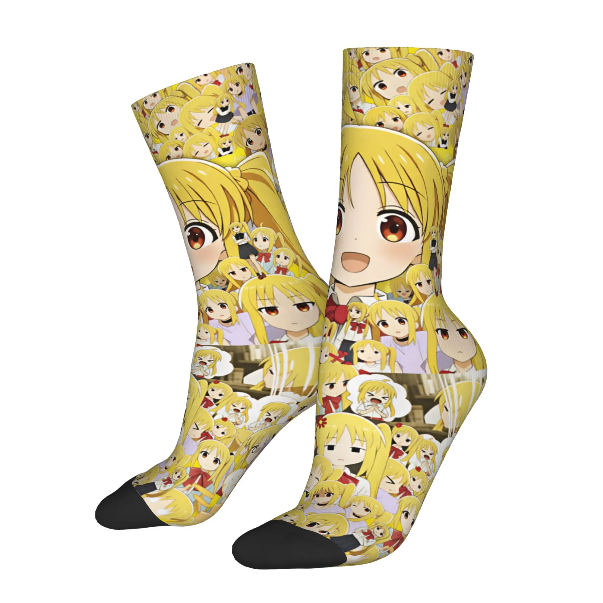 Cute Men's Manga B-Bocchi The R-Rock Dress Socks Unisex Warm Breathbale 3D Printed Anime Crew Socks
