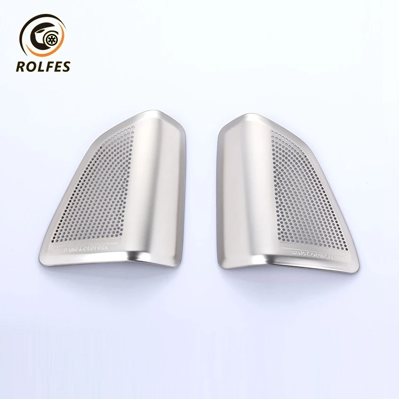 

ROLFES For BMW X5 2014-18 Stainless Steel Car Styling Door Stereo Speaker Tweeter Covers Stickers Trim Durable Auto Accessories