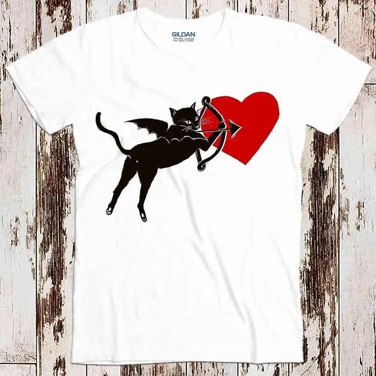 Valentine Bat Cat Eros Ancient Greek God of Love Best Seller T Shirt Music Retro Top Cool 8667