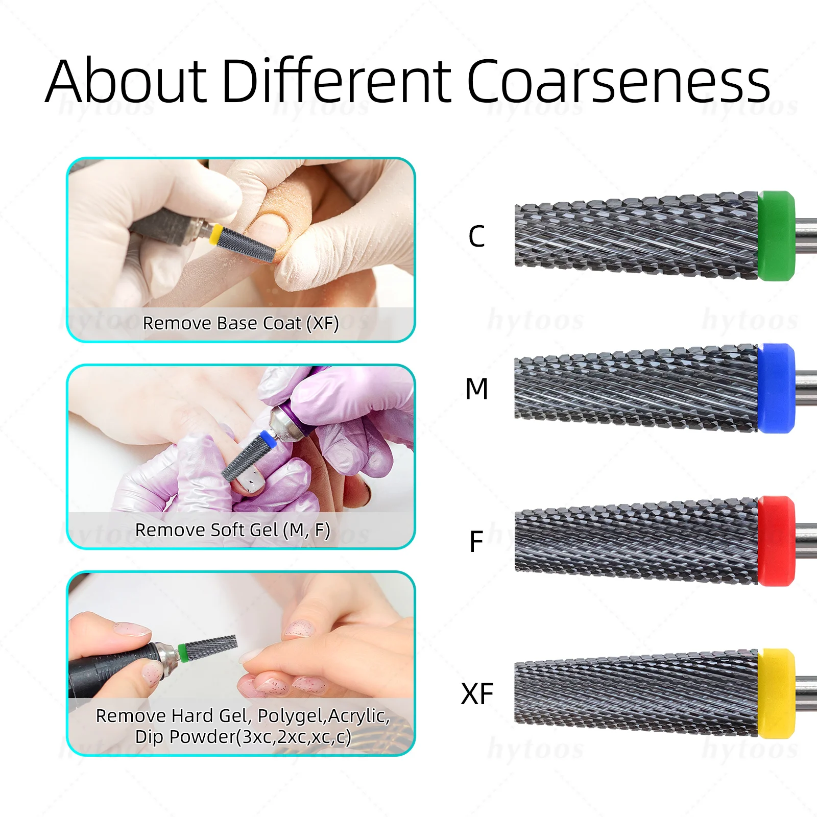 HYTOOS 5 في 1 مسمار لقمة ثقب DLC أسود 16 مللي متر سطح مسطح مدبب كربيد مسمار بت إزالة هلام أداة التدريبات الكهربائية ملف الملحقات #2