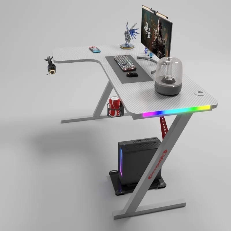 

Fa carbon fiber RGB corner gaming table desktop L-shaped live streaming host game cross-border foreign trade computer table