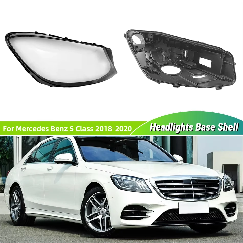 

Для Mercedes Benz S Class W222 2018 2019 2020 S320 S400 S500 S600 Автомобильная база фары Корпус фары Автомобильная крышка корпуса