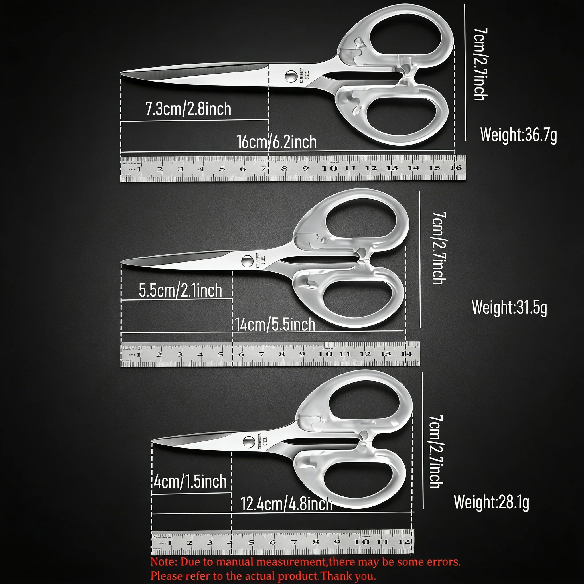 1PC,Acrylic Scissors Sharp Handmade Scissors for Sewing and Needlework Office Paper-cut Scissors DIY Craft Office Accessories