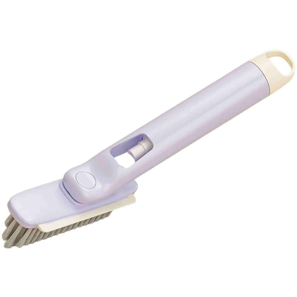 Multi purpose rotating spray gap brush with hard bristles for tile floor joint cleaning narrow spaces and delicate surfaces