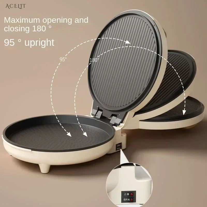 Household electric pancake pan. Automatic, multi-function. Double-sided heating. Enlarged and deepened.