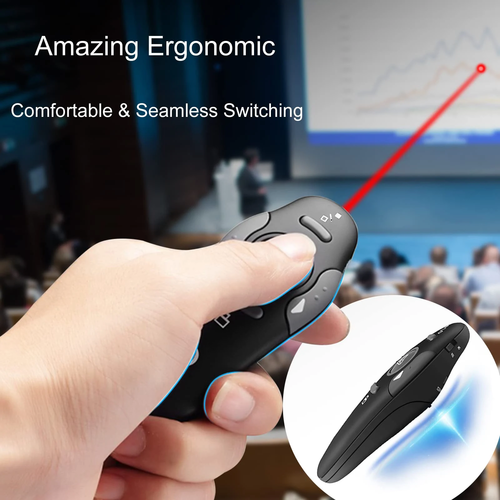 New Laser Page Turner  Whiteboard Remote Control Pen PPT Page Turner Multimedia Electronic Infrared Language Teacher Page Turner