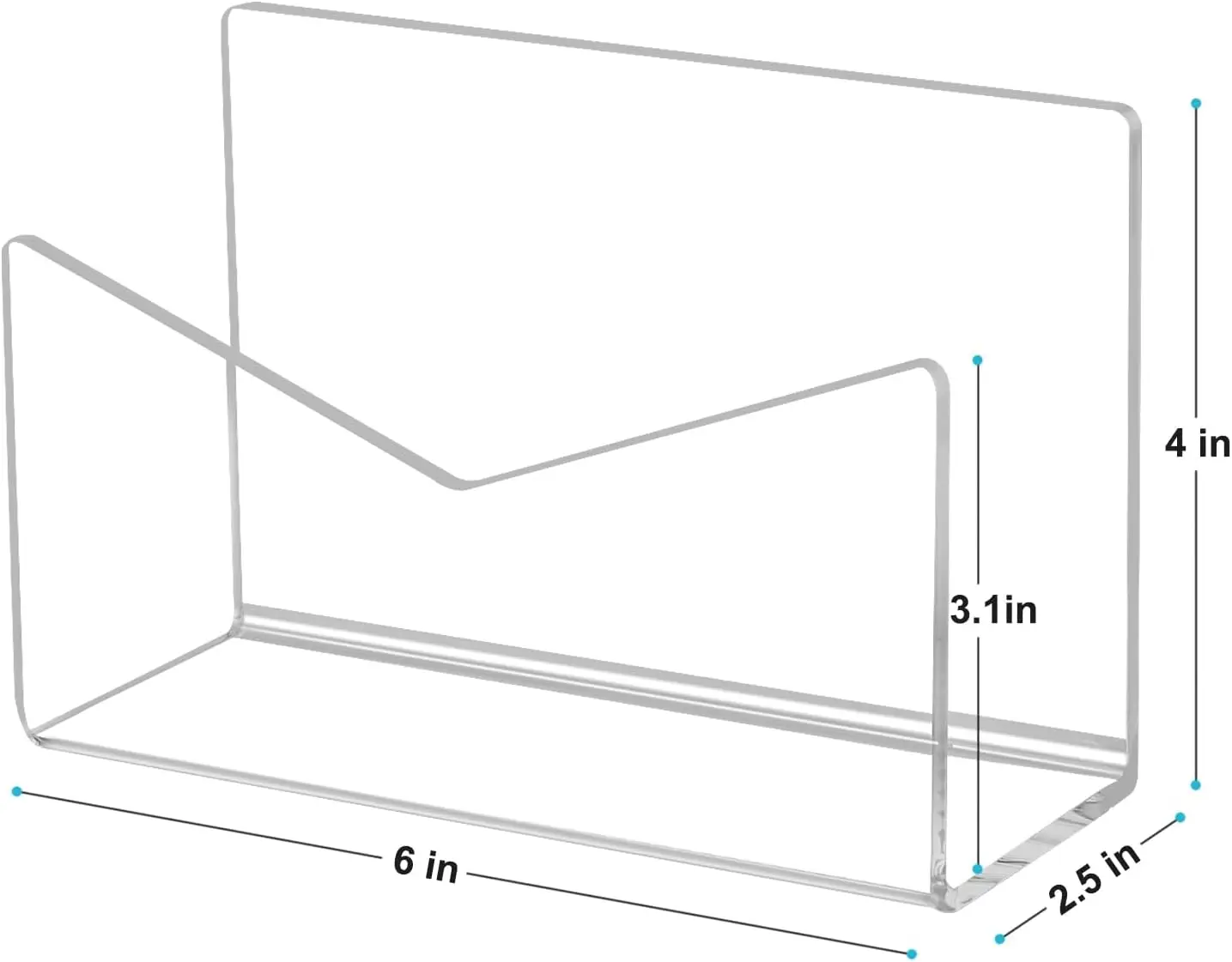 아크릴 우편물 거치대 우편 정리함 조리대 편지 거치대, 책상 봉투 거치대 우편물 분류기, 가정 사무실 학교용 스탠드
