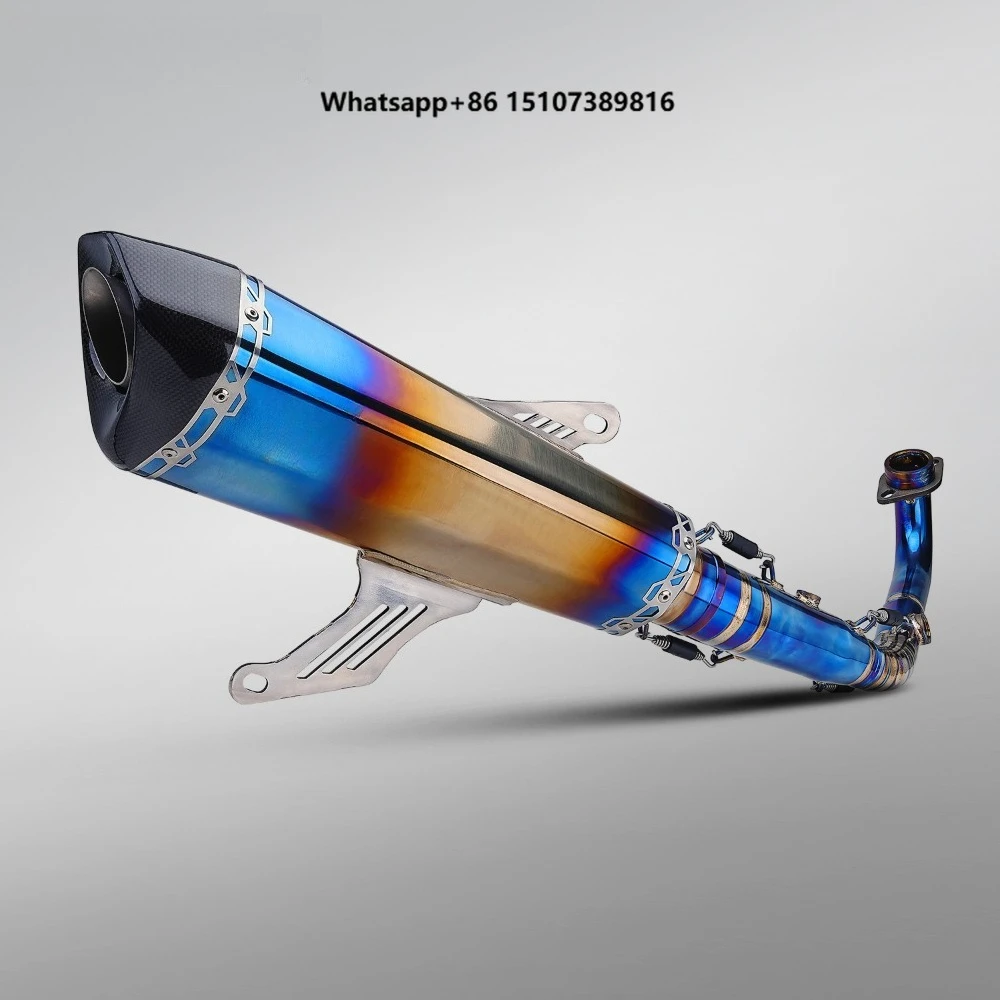 

Xmax300 Motorcycle Exhaust Modification 60mm Full Ti Alloy System Carbon Fiber Muffler