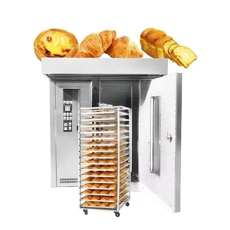 Horno Rotatorio Industrial para Panadería, 64 Bandejas, 32 Bandejas Personalizadas, Máquina para Panadería