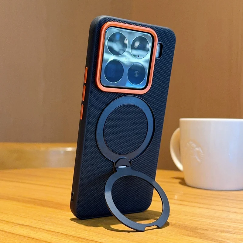 

Magnetic rotatable Kickstand For Xiaomi Mi 14 15 Pro Ultra Hybrid Metal+TPU+PC Luxury Shockproof Back Case Funda