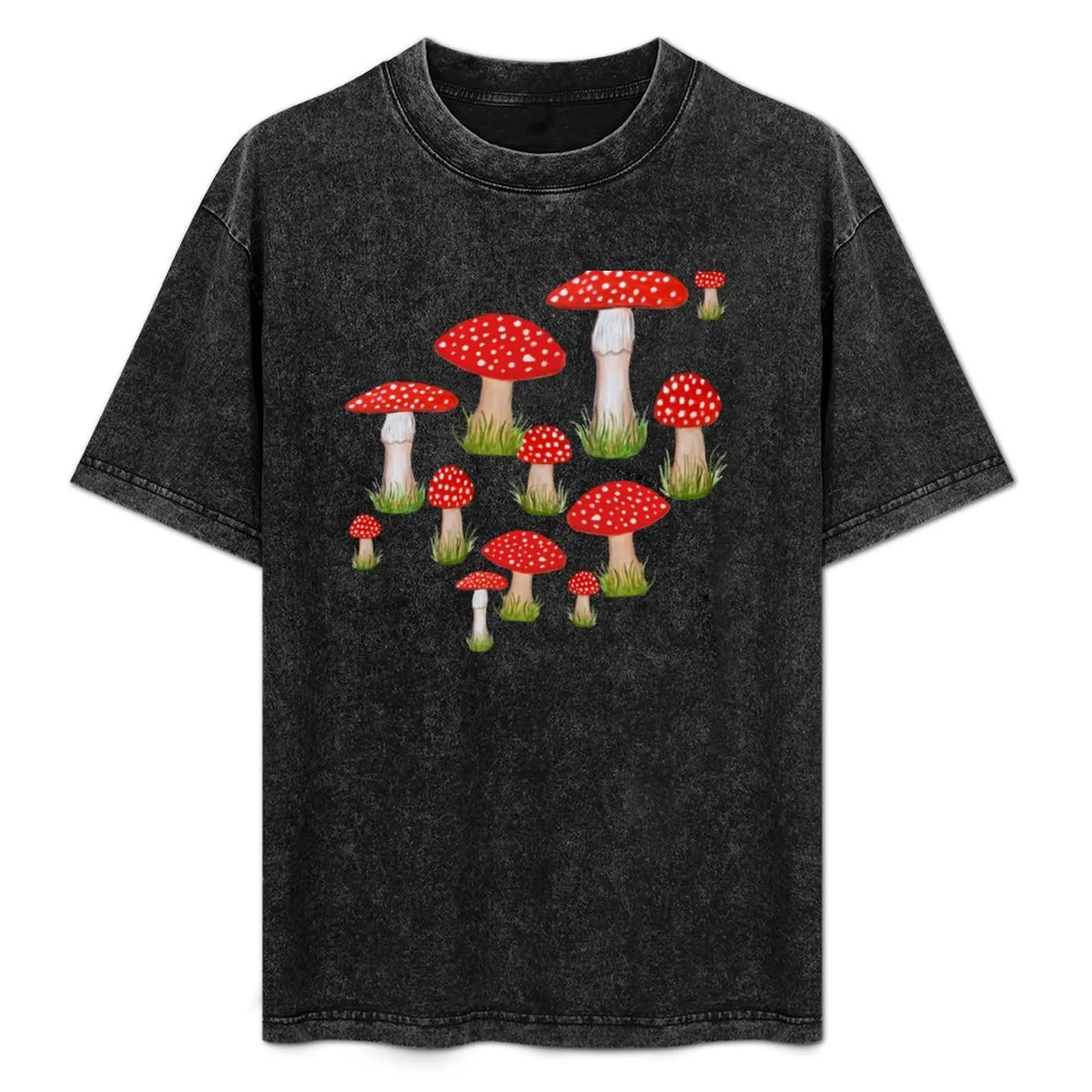 red mushrooms and red toadstools T-Shirt sweat man t shirt clothes for men