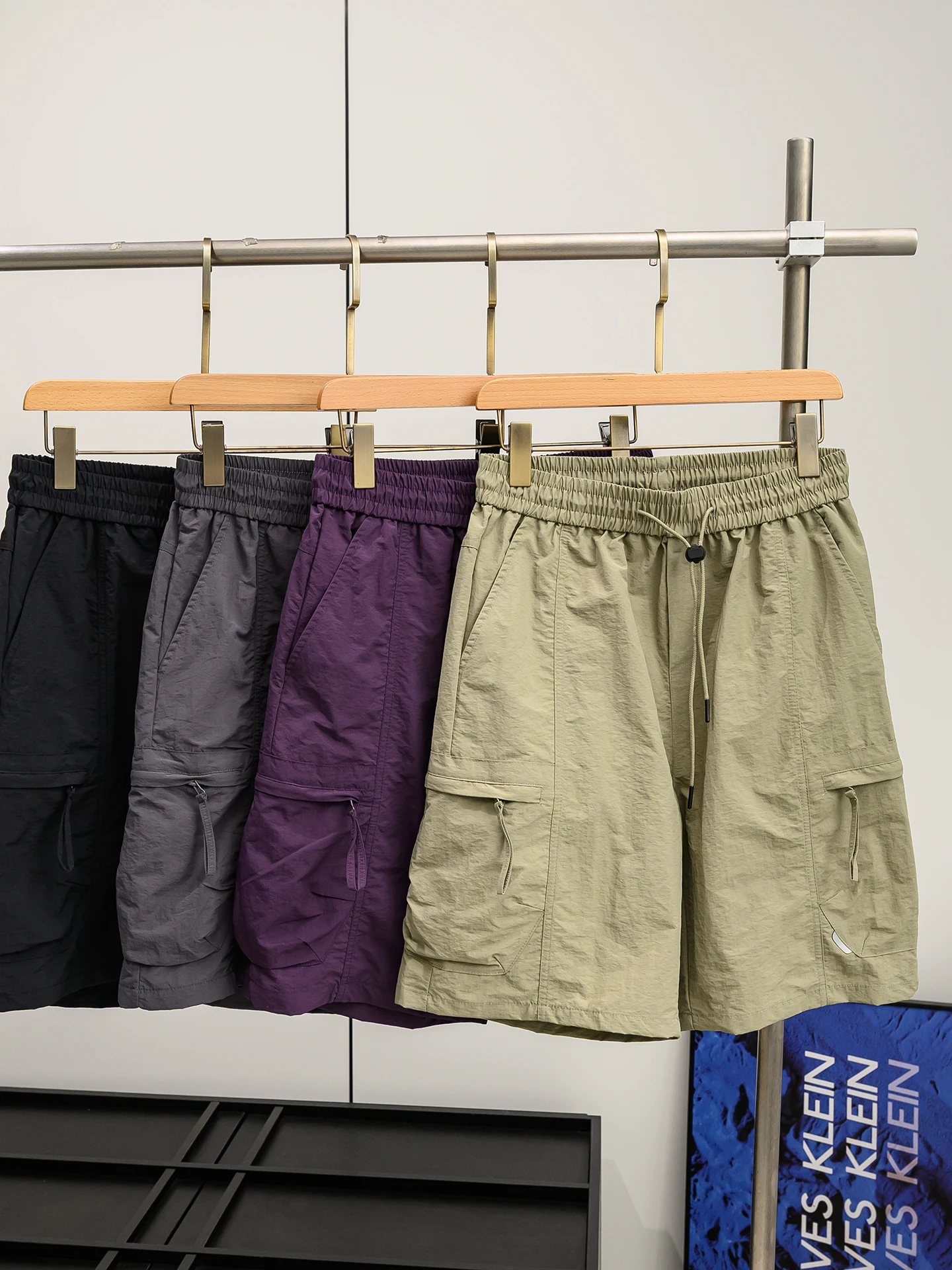 

Retro Workwear Men's Summer Lightweight Breathable Casual Pants Shorts Versatile Comfortable Straight Leg mid Waist
