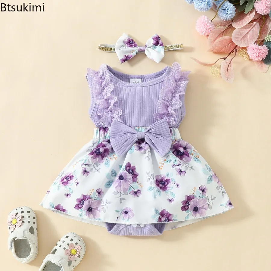 New 2026 Little Girl Princess Dress Clothing Baby Girl Sleeveless Fashion Dress Children Daily Holiday Style Girl Clothes 0-18M