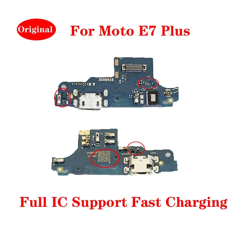 

USB-разъем для зарядки док-станции, микрофонная плата, кабель FLex для Motorola Moto E7 Plus