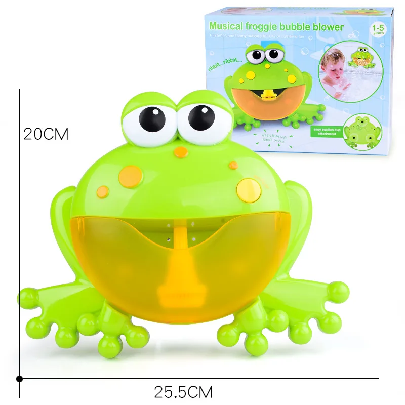 Outdoor Bubble Machine Crabs&Frog Music Kids Bath Toy Bathtub Soap Automatic Bubble Maker Baby Bathroom Toy for Children