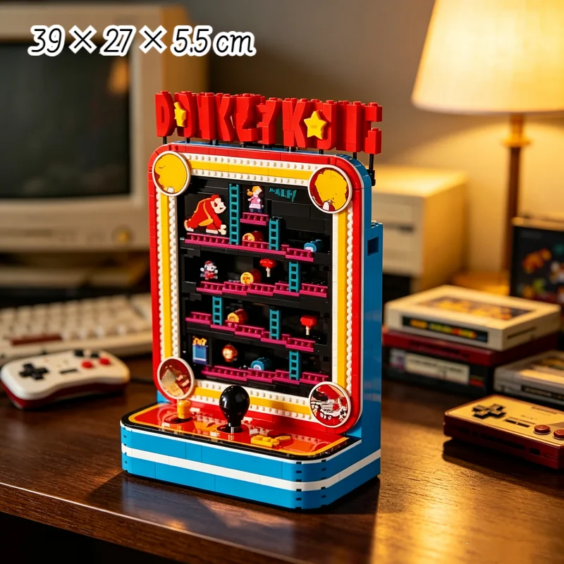 Auf Lager 1371 Teile Donkey Kong Arcade Bausteine Spiel-Bausteine Konstruktionsspielzeug zum Entspannen und für Spaß mit Freunden