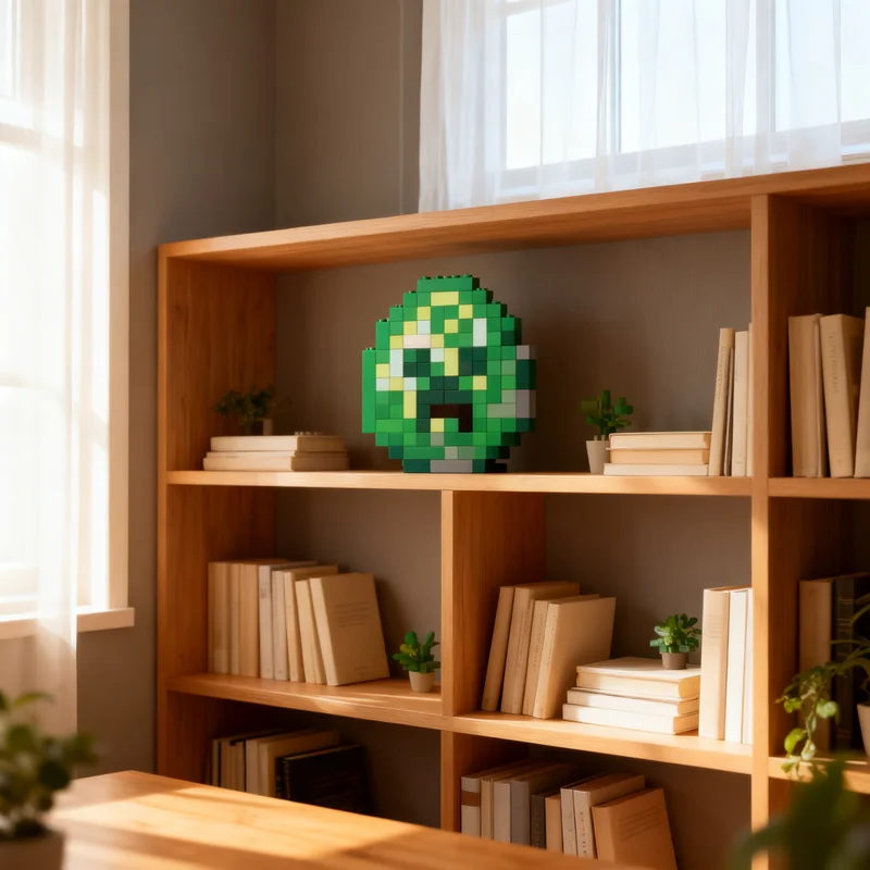 157pcs MOC Creeper Spawn Egg Model Christmas Gift Creative Collection Tabletop Ornament And Room Decoration DIY