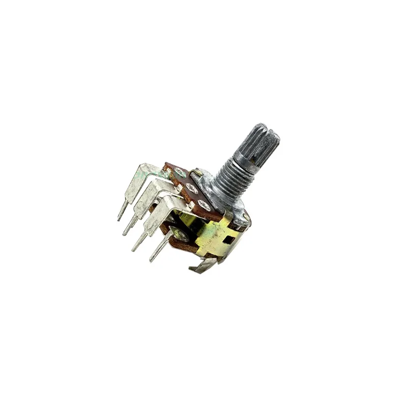 1pcs 148 16 Type Dual Volume Potentiometer Switch B50K B10K Plum Axis 15MM D1010