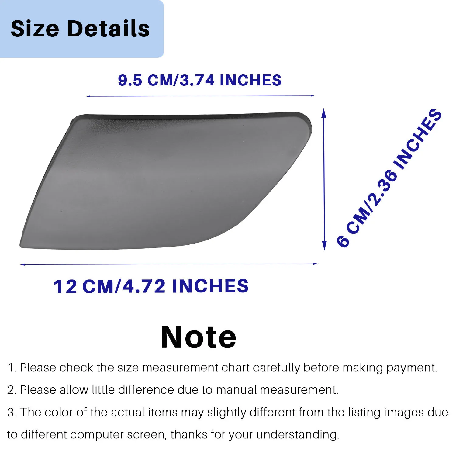 For VW Golf MK5 GTI 2004-2009 Jetta 2006-2011 Front Bumper Headlight Washer Cover Cap Cleaning Spray Cover Spray Nozzle Cover