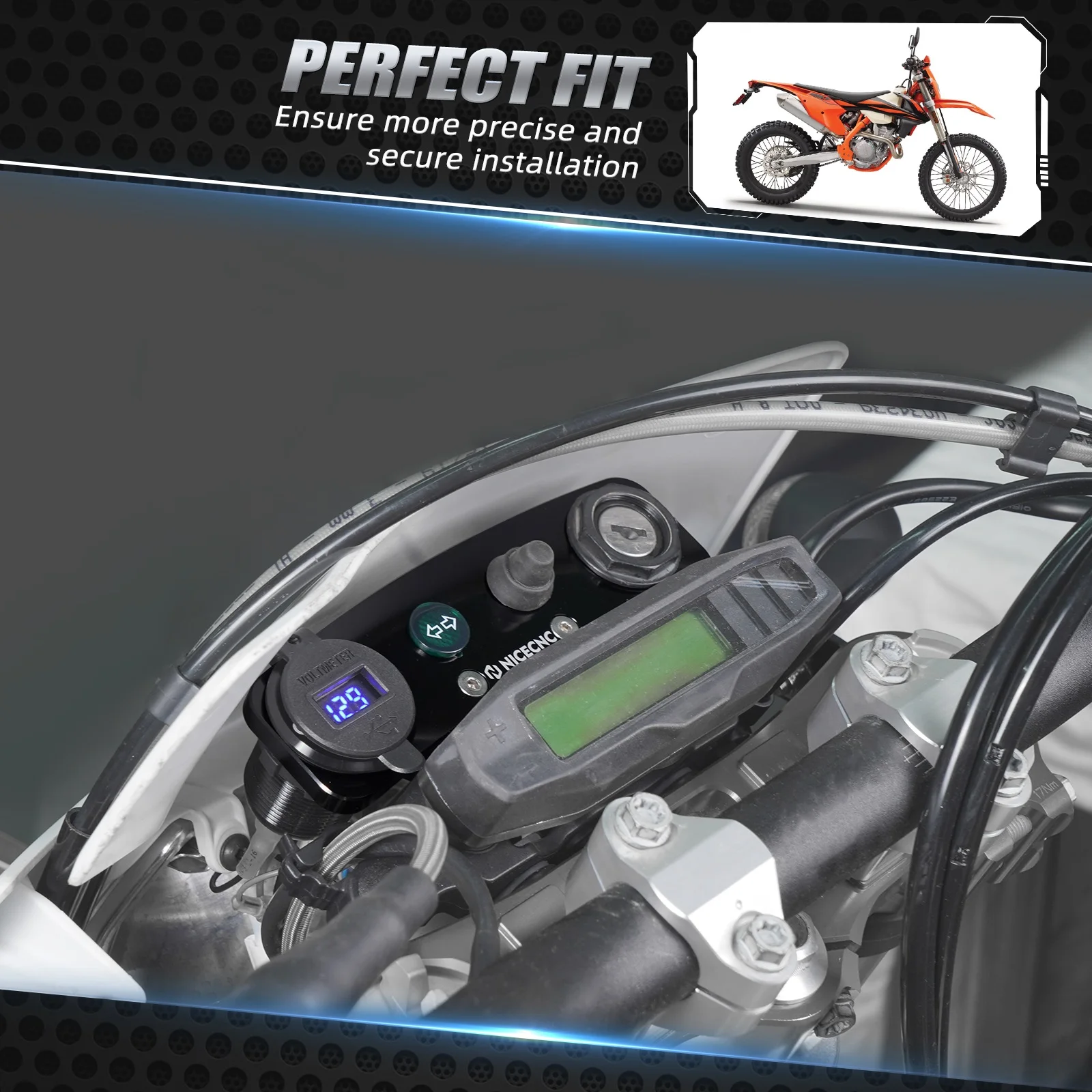 2023 For KTM EXC 300 Ignition Device Relocation Dash Kit XCF-W 500 EXC-F 450 EXCF 350 250 XC-W 300 EXC 250 XCW 150 2017-2023