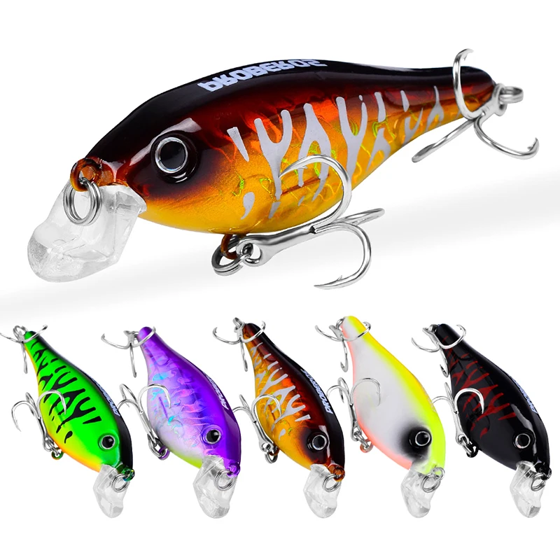 1pc Crank Bait Plastic Hard Lures Floating Crank Lure Bait 8cm 11.5G Floating Type Triple Hooks Wobblers Bait Fishing Accesories