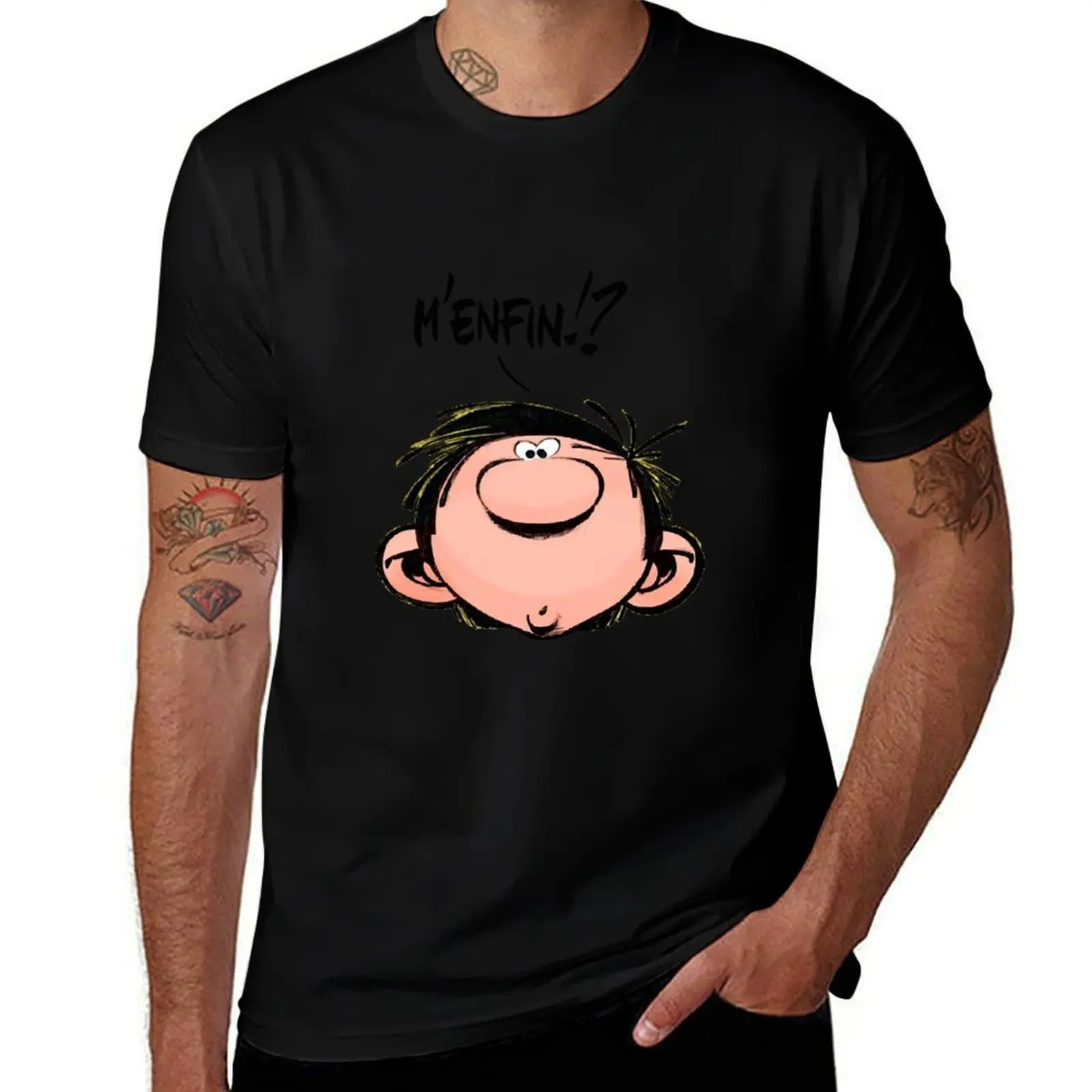

Magazine Spirou Gaston Lagaffe Movie Cartoon Color Big Ben T-Shirt cotton t shirt man t shirts for man cotton soft T-shirt