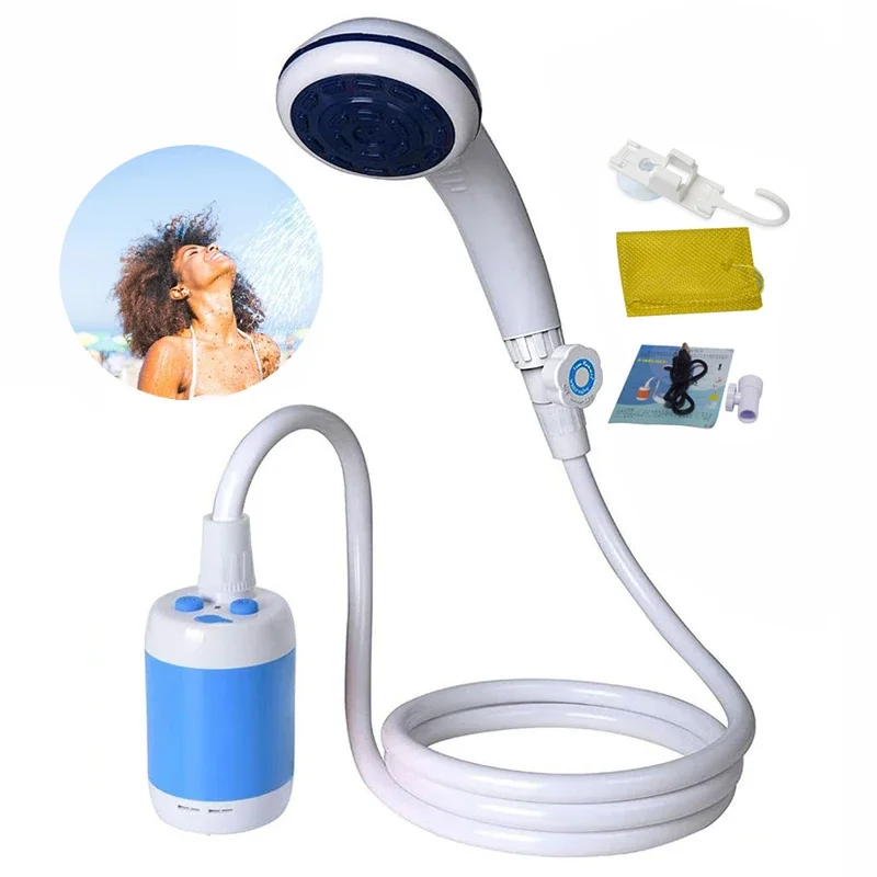 Portable Outdoor Shower Electric Camping Bathing Portable Showers Head Pet Shower Car Washer Pool Hose Bathe Tool Travel Caravan