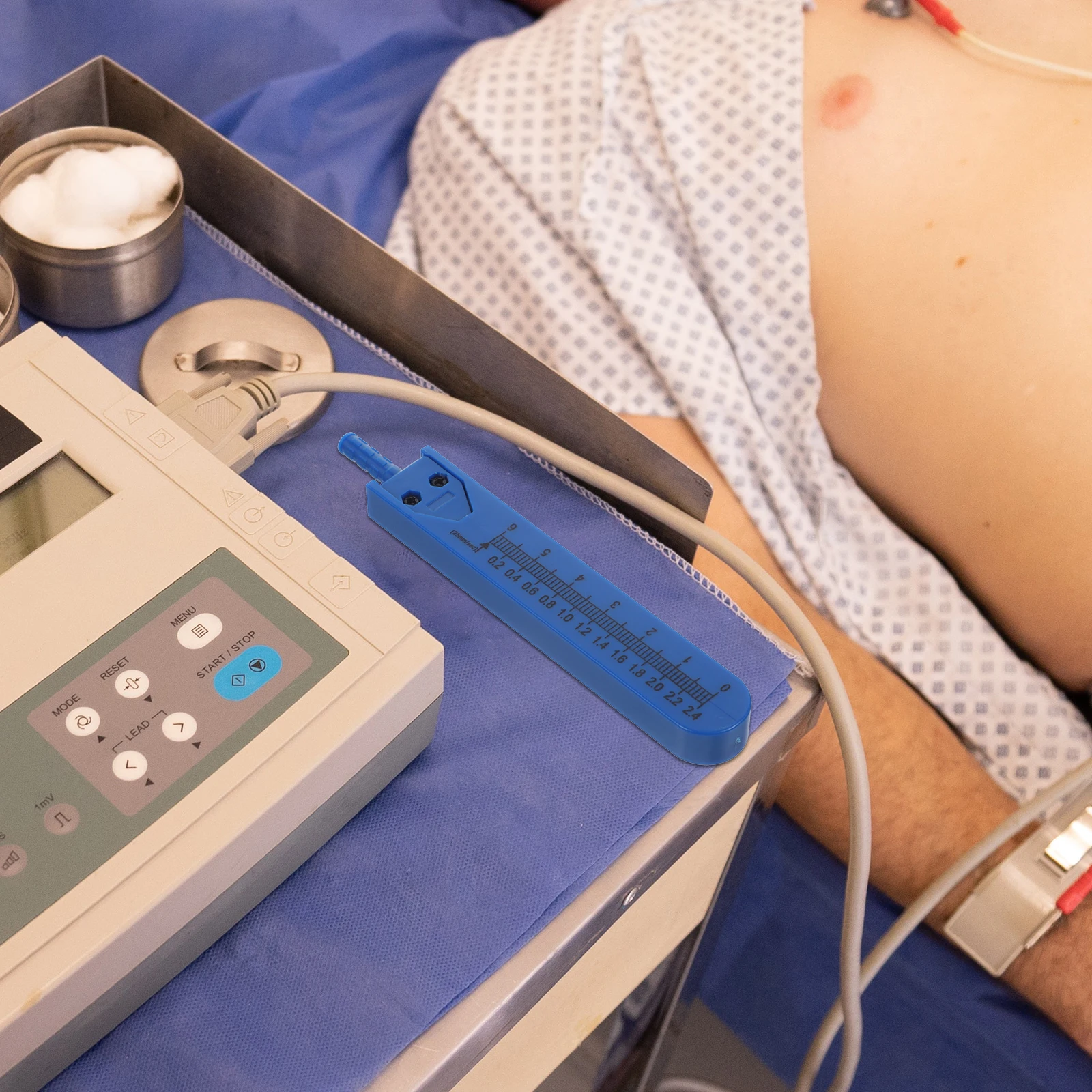 Calipers Electrocardiogram Divider Nursing Tool Metal Design Long Lifespan Storage Case Scale Reference Doctors Nurses