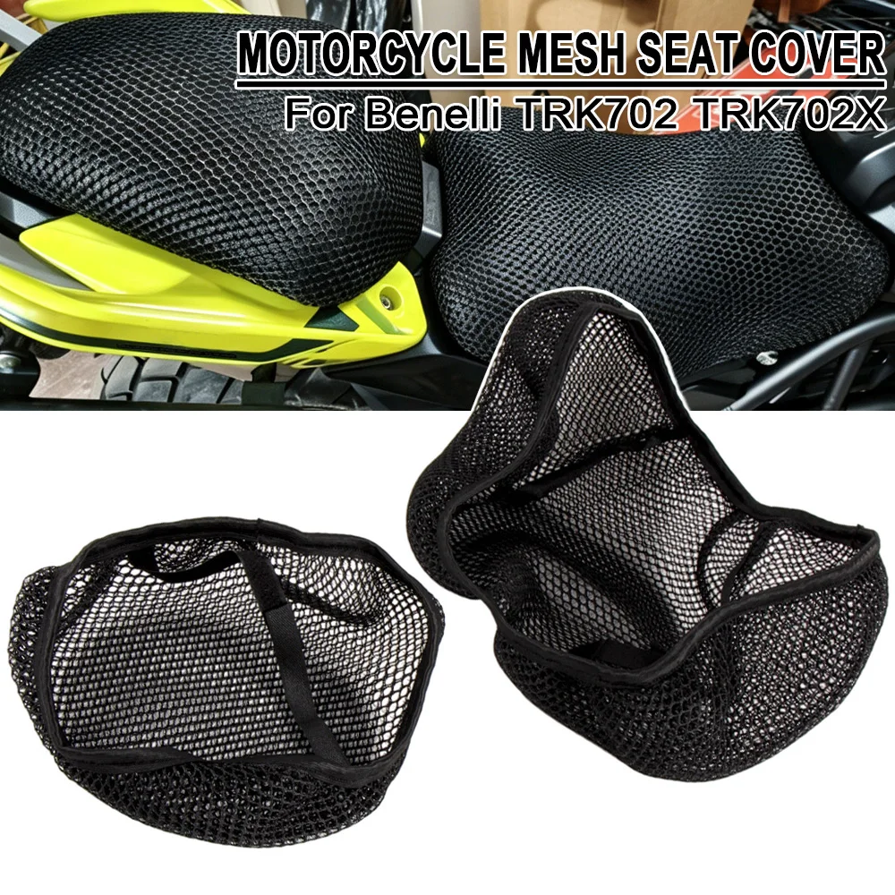 3D-Mesh-Motorrad-Sitzbezug, atmungsaktive Roller-Sitzbezüge für Benelli TRK702 TRK702X TRK 702 702X, wasserdichter, sonnenbeständiger Sattel