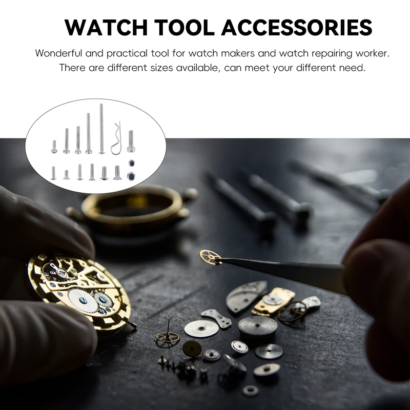 Watch Repair Kit, Watch Crown, Watch Stem Extender Crowns Accessory Repairing Replacement Tool Kit With Box
