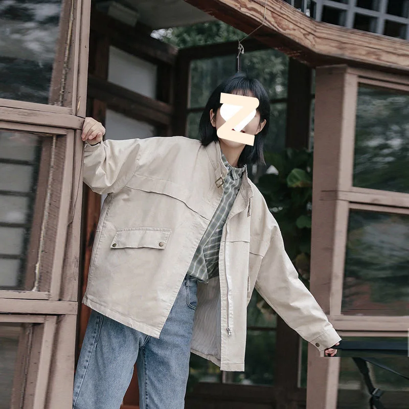 

Biker Jackets Womens Jacket Zipper Spring 2025 Polyester Breathable Mesh Cropped Slim Fit Colorblock Youthful Streetwears Velvet