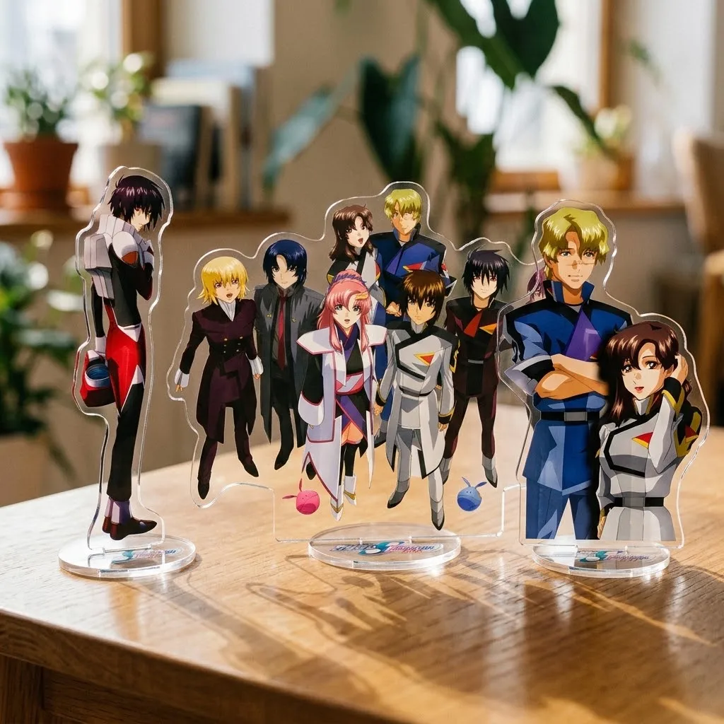 Mobile Suit Gundam SEED Freedom Acrylic Stand Double Sided Printed Anime Figure Desk Decor Collectible Gift keychain