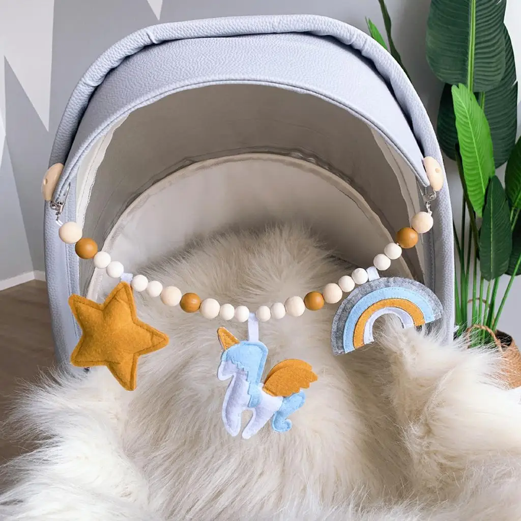 Pacifier Clip Holder Baby Nursing Teething Wooden Beads Gums Bracelet Montessori Sensory Chew for
