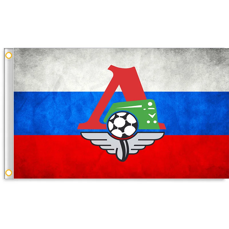 FC Lokomotiv Moscow Flag 2x3ft (60x90cm) 3x5ft (90x150cm) Decoration Banner for Home and Garden