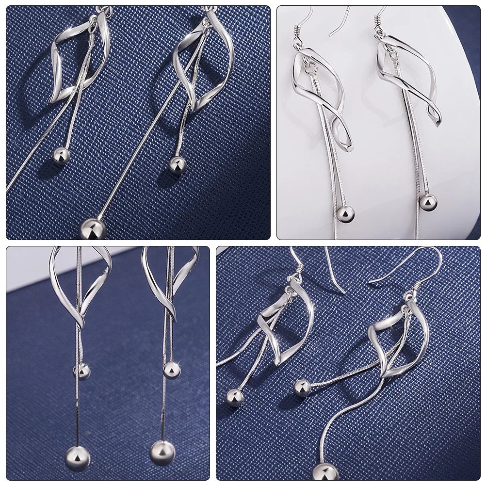 

Sterling Silver Earrings Dangling Accessories Stylish Jewelry Ladies Party
