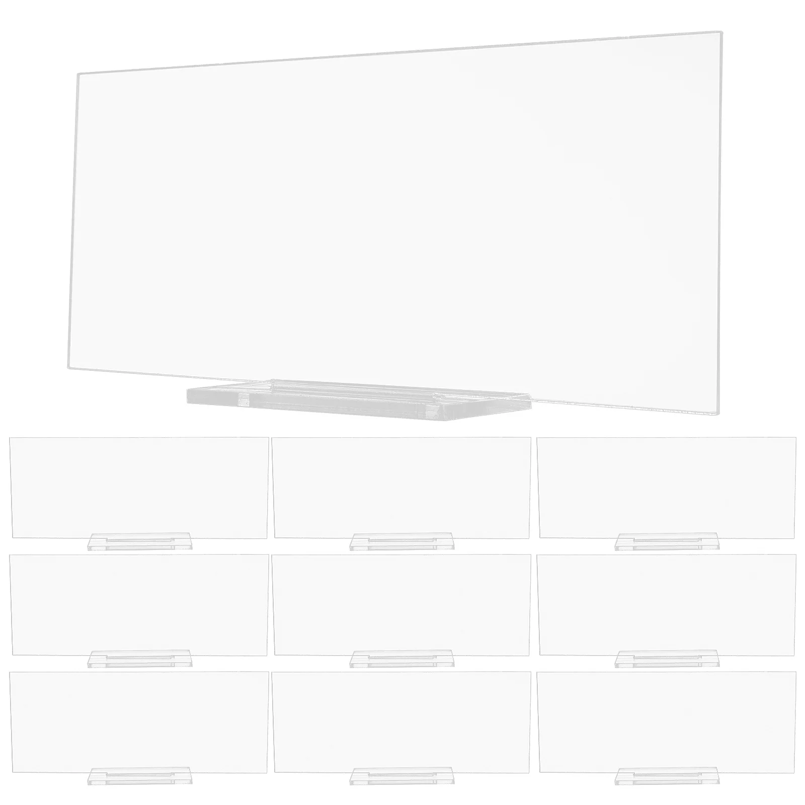 

1Set Acrylic Table Number Holder Clear Blank Signs Wedding Seat Cards Reusable Place Cards for Reception Events