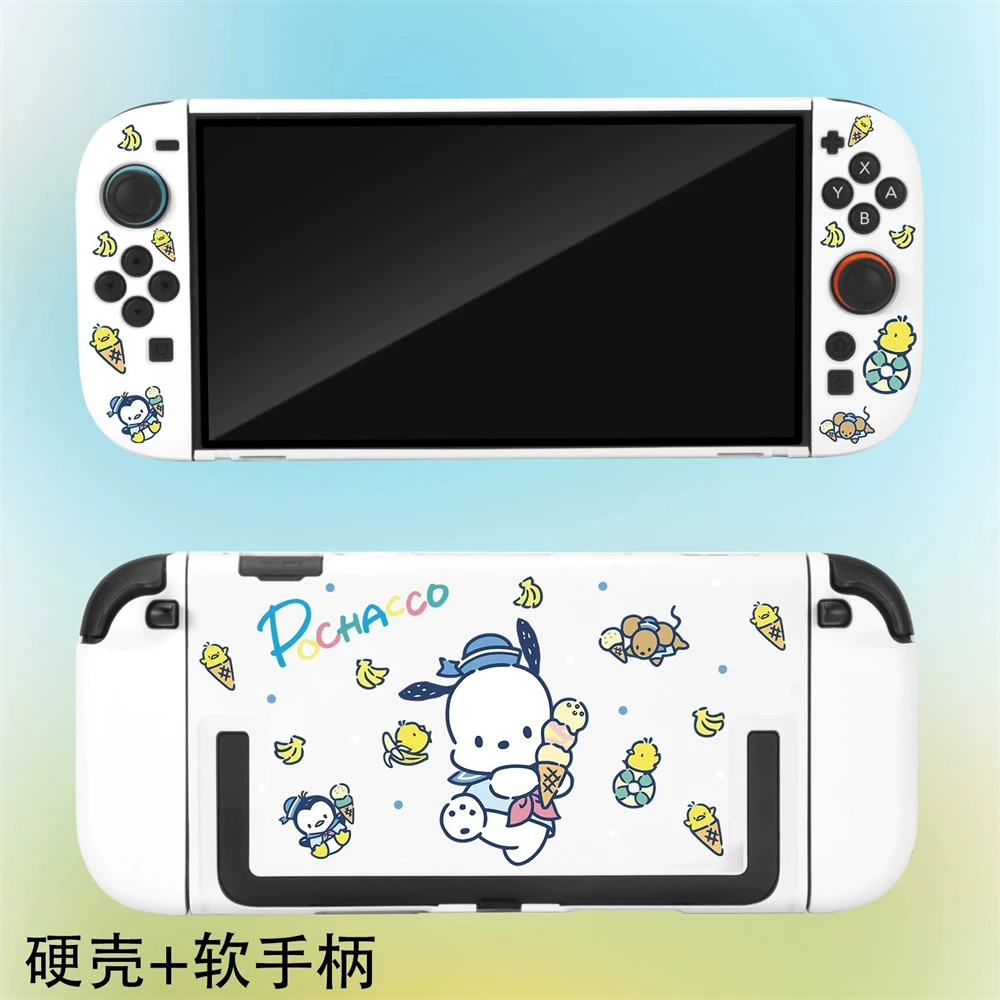 Ice Cream Pochacco Protective Case for Switch 2 Hard PC+TPU Cover Protector TV Dock Station Base Case for Nintendo Switch 2 view 2