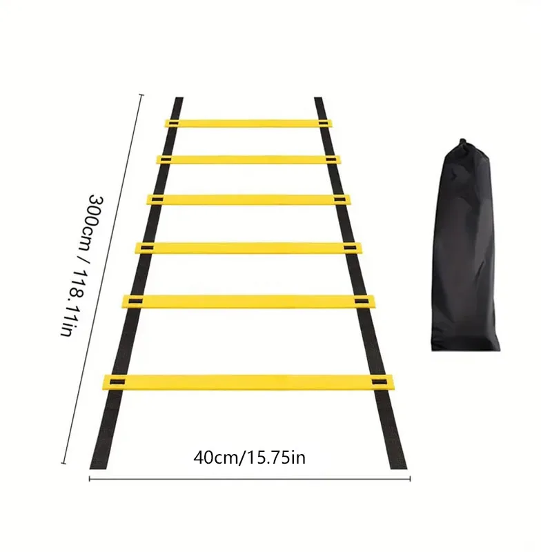 1 set of speed agility training ladder, jumping grid ladder, rope ladder, detachable portable football training agility ladder