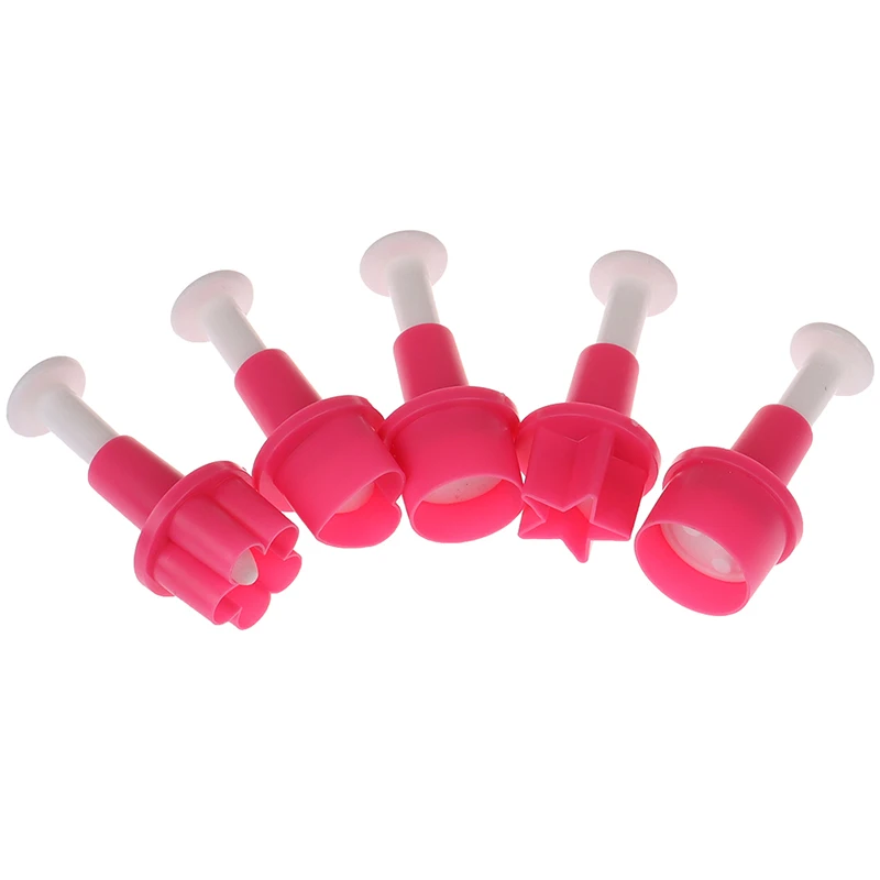 5Pcs Cookie Cutter Cake Mold Star Button Plum Heart Plunger Biscuit Fondant DIY Stamping Mould Pastry Cakes Decor Baking Tool