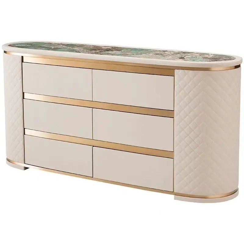 

Light luxury six-bucket living room, Italian modern high-end, drawer storage, Nordic entrance bedroom