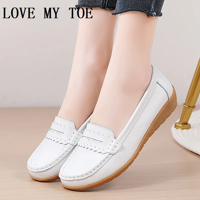 

2024 Big Size Casual Genuine Leather Flats Ripple Shoes For Women Wedges Platform Chaussure Femme Ladies Trainers Zapatos Mujer