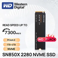 Western Digital wd _ black SN850X 1TB 2TB 4TB M.2 2280 NVMe PCIe Gen 4.0x4 SSD dyski półprzewodnikowe do komputer do gier laptopa PS5