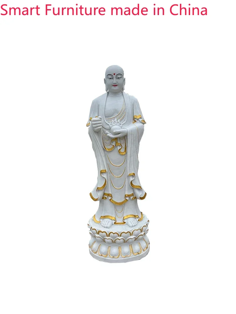 

Natural white marble granite blue stone carving famous figure Buddha custom temple Guanyin Maitreya Buddha Tibetan king bodhisa