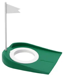 Golf Practice Putting Cup Mat with Hole and Flag Plastic for Indoor Outdoor Office Yard