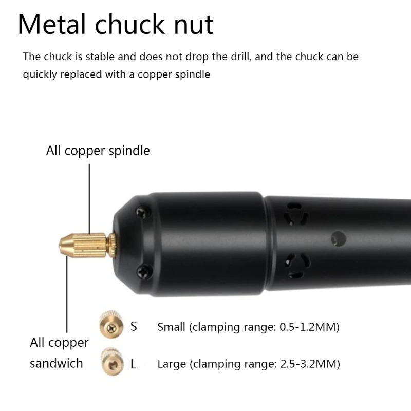 USB Mini Electric Drill DC 5V Hand Drill Circuit Board Acrylic Film Manual Jewelry Punching Machine DIY Epoxy Resin Craft Tool