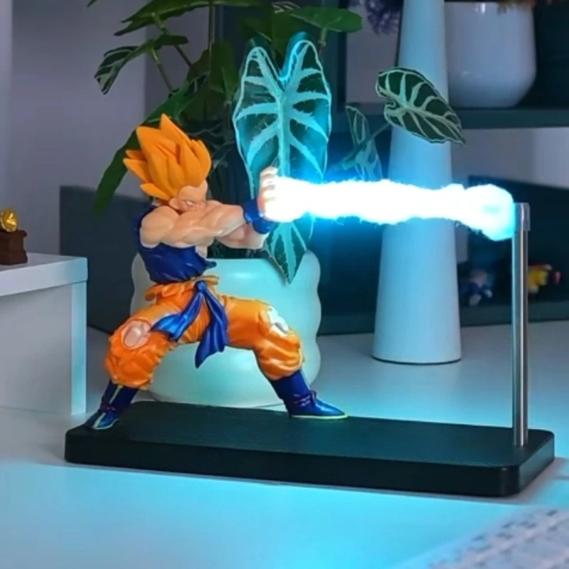 Bandai Dragon Ball Anime Zon WuKong Figuur Kamehameha Nachtlampje Model Anime Ornament Pop Bureau Decoraties Speelgoed Cadeau