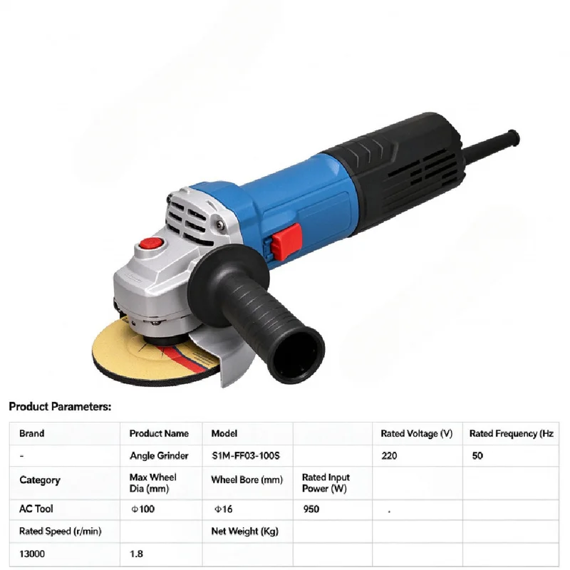 S1M-FF09-100SAngle grinder, polishing machine, hand grinder, hand sanding wheel, electric cutting tool – genuine product