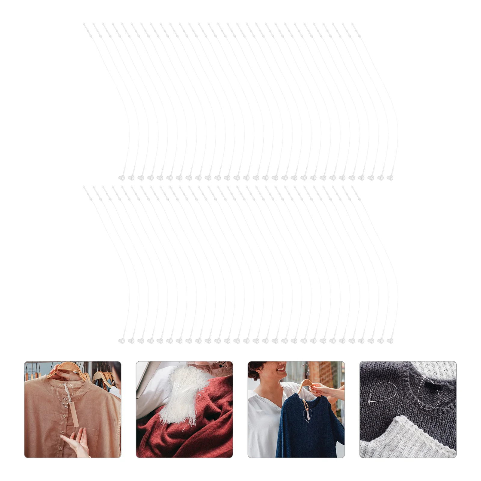 

Plastic Tag Fastener 2 Bags Label Security Loops Snap Locks Compact Storage Time Saving High Quality Plastic Tag Fastener