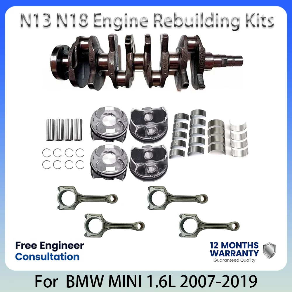 N13 N18 Engine Rebuilding Kits For BMW 114i 116i 118i 120i 316i 320i 1.6L 1.6 L T L4 GAS 07-19 BMW F20 F21 F30 F80 F31 R56 R55